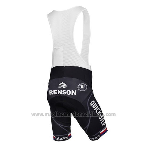 2015 Abbigliamento Ciclismo UCI Mondo Campione Lider Quick Step Nero Manica Corta e Salopette